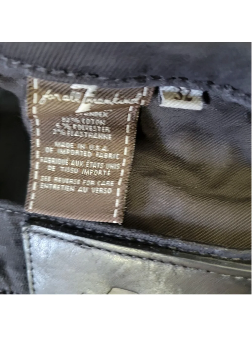 Seven For All Mankind LUXE PERFORMANCE Slimmy Black Jeans Size 32/34 Men's